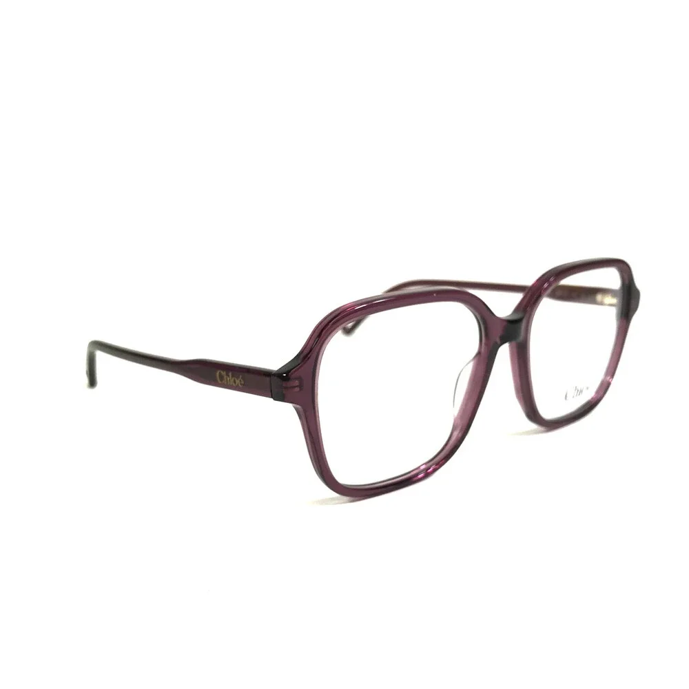 Chloe Eyeglasses Frames CH0313O 004 Shiny Purple Square Full Rim 54-16-140